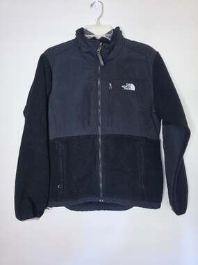 The North Face Denali Polartec Fleece Jacket Women's L Black Full Zip Gorpcore